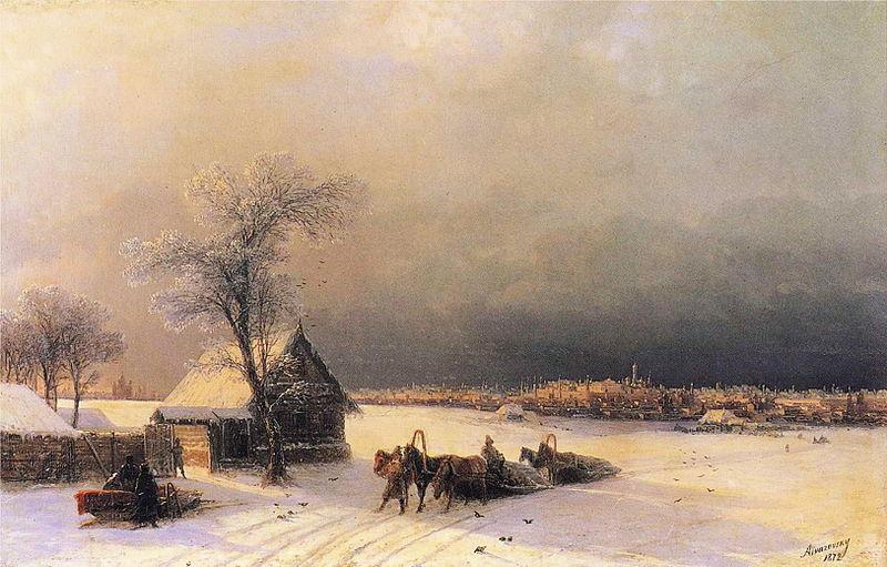 Ivan Aivazovsky Moscow in Winter from the Sparrow Hills Germany oil painting art